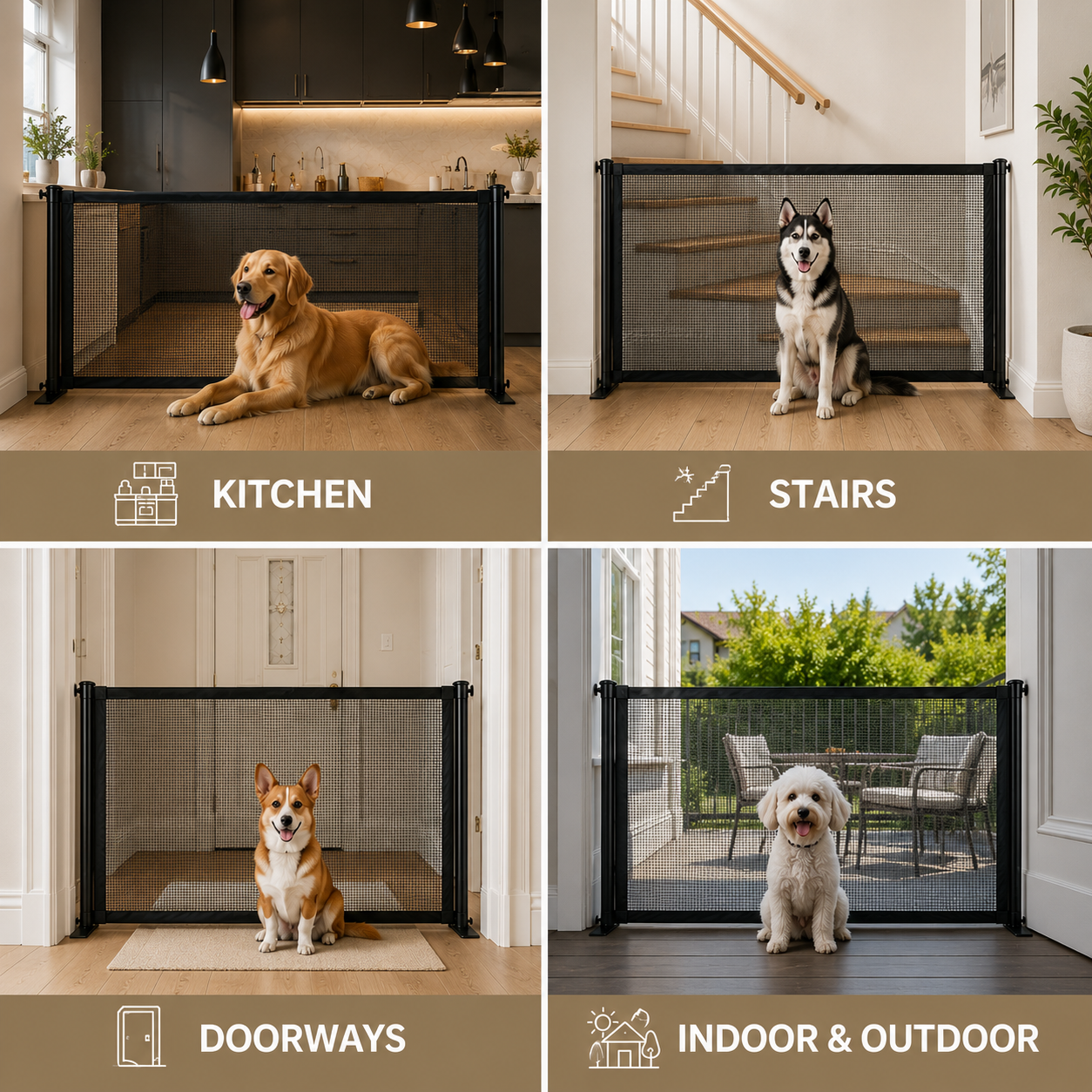 Roamly Stair Gate — Foldable Safety Barrier
