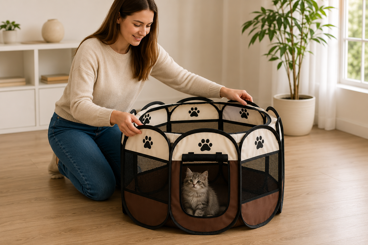 Roamly Play Pen — Foldable Pet Enclosure