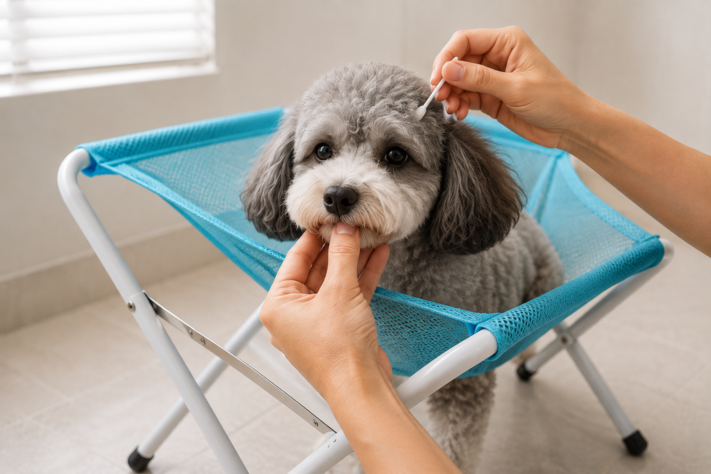 Roamly Grooming Hammock — Foldable Bath & Nail Trim Stand