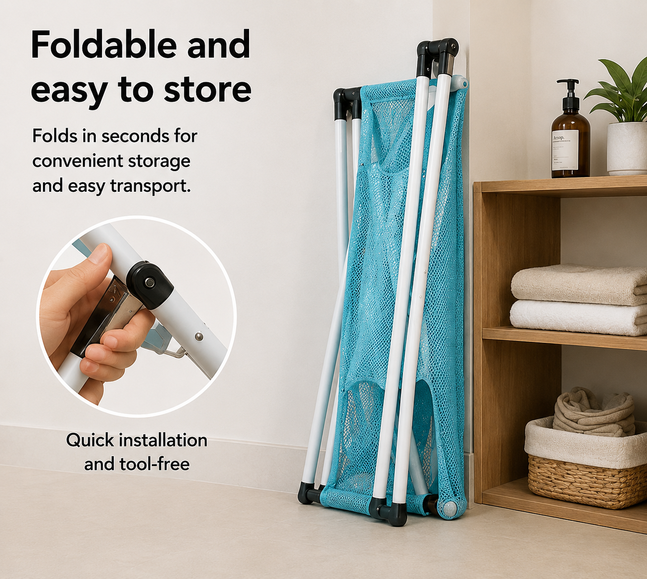 Roamly Grooming Hammock — Foldable Bath & Nail Trim Stand